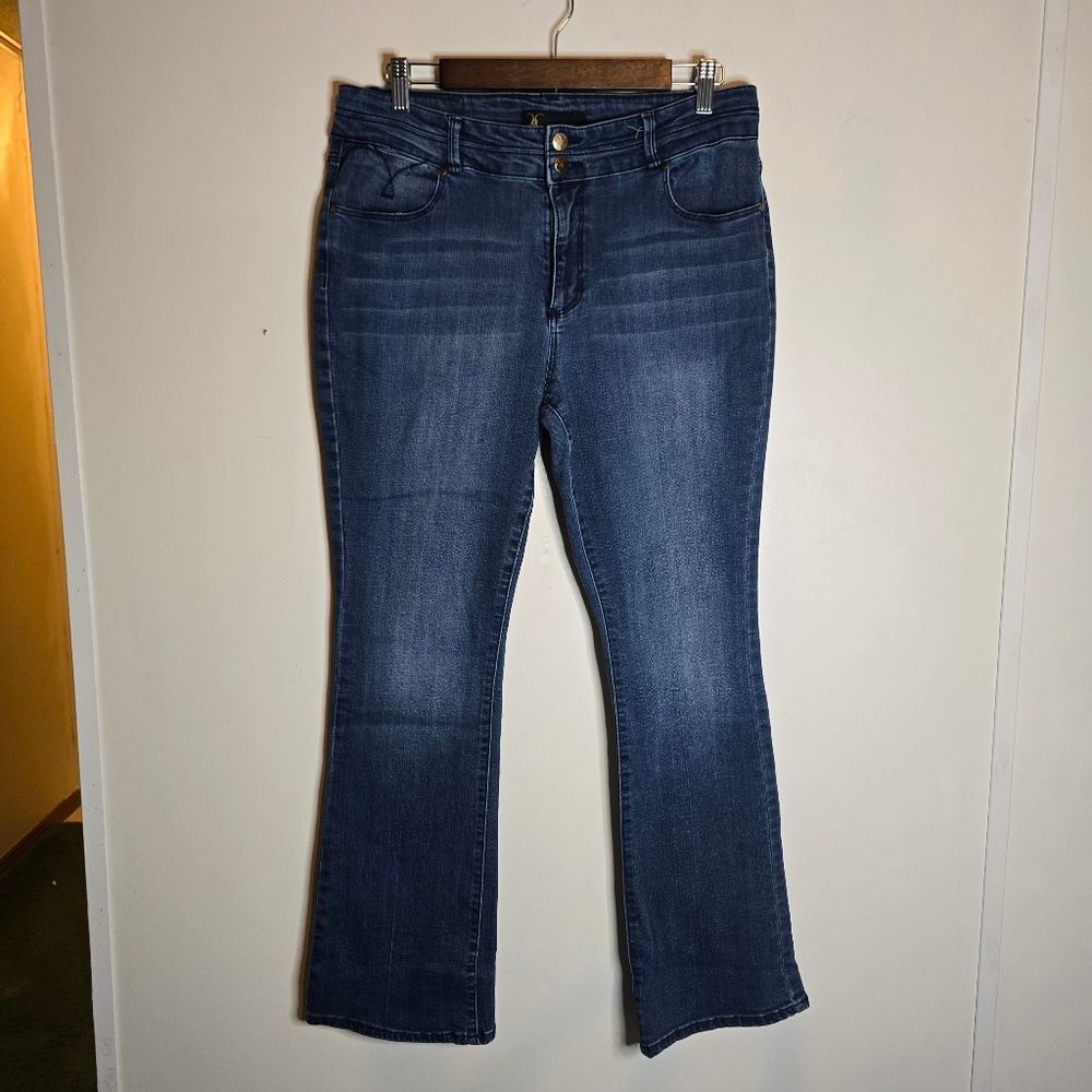 Catherine Malandrino Bootcut Jeans Medium Wash Size 14